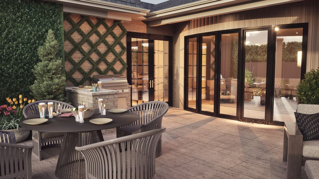 3D rendering — lighting and circulation flow